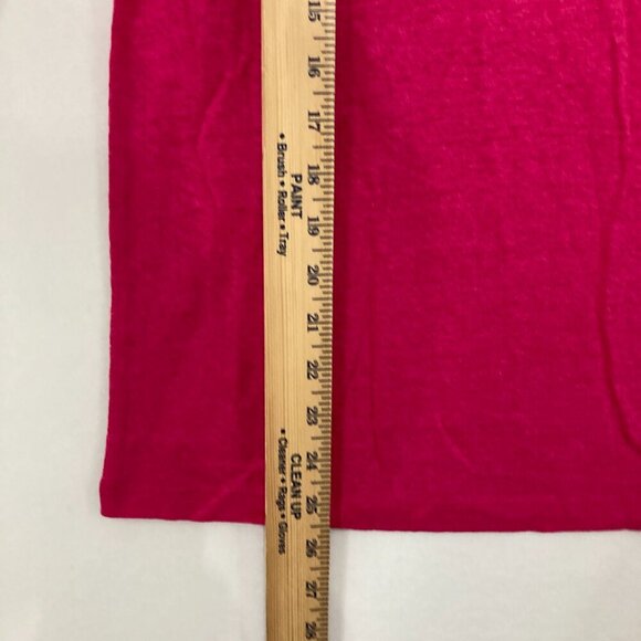 New J. Crew Medium Hot Pink Crew Neck 100% Linen Stretch Short Sleeve Tee - Picture 6 of 10